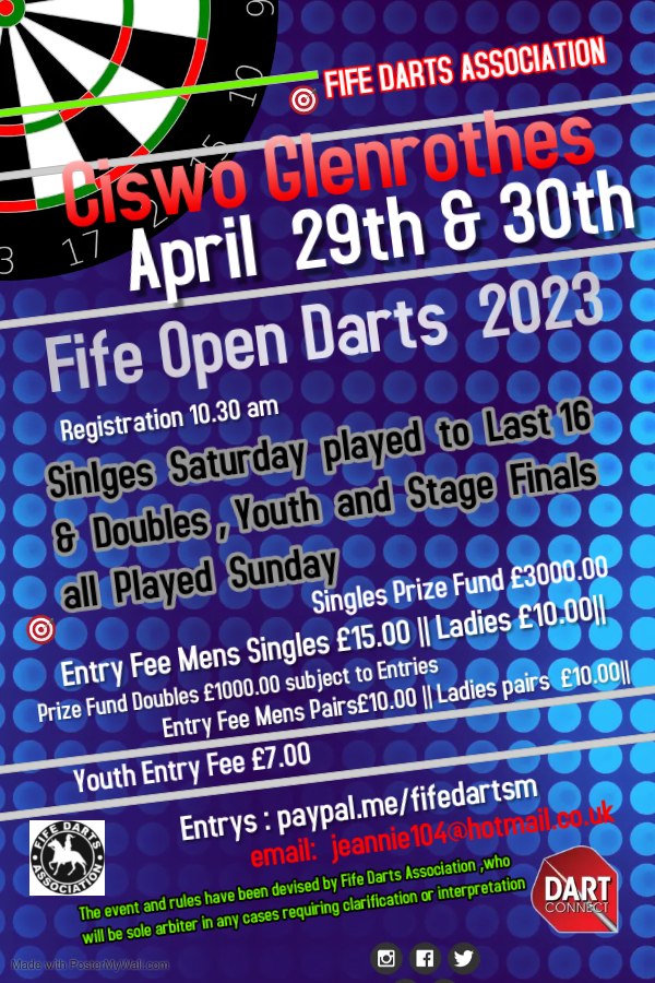 Scottish Darts Association Diary